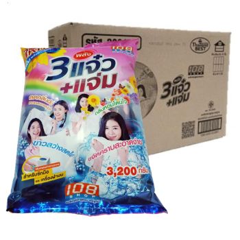 ผงซักฟอก 108 shop 3พลังแจ๋ว 3200 กรัม ยกลัง สุดคุ้ม