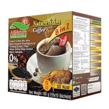 กาแฟงาดำคั่วบดผสมกระชาย Coffee Nature Srim All Nature แท้ 100%
