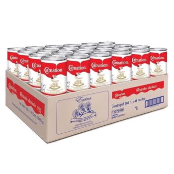 คาร์เนชัน เอ็กซ์ตร้า ครีมเทียมพร่องไขมัน 385 กรัม x 48 กระป๋อง (ยกลัง)